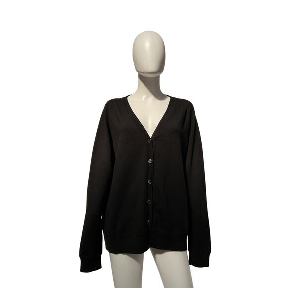 Rue Sophie 'Mona' Black Wool Button Down Cardigan Size S - Picture 2 of 5